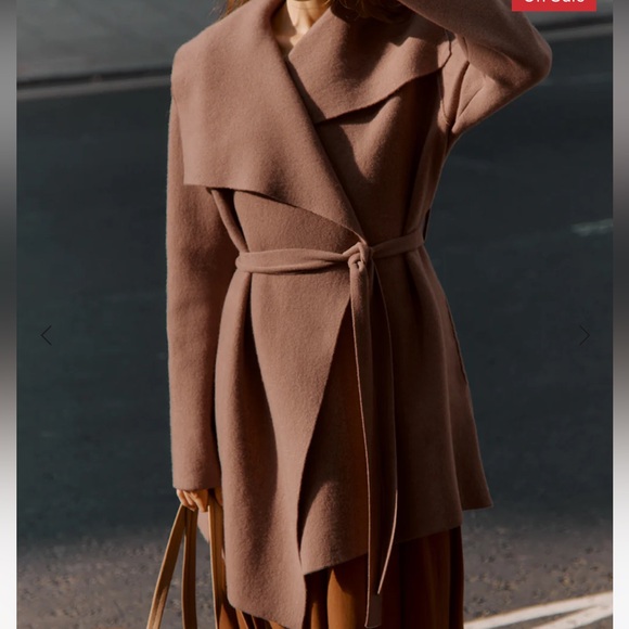 Cuyana Wool Cashmere Sweater Coat - Camel Color - Picture 2 of 9